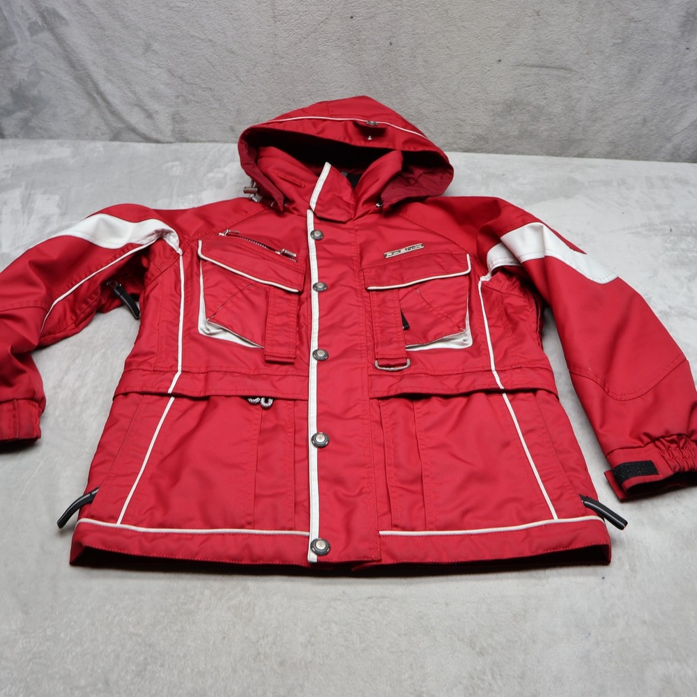 Phenix Jacket Womens 8 Red Insulated Hooded Ski Snow Winter Performance VTG